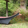 Here is a replica of a dugout canoe.