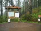 Trailhead kiosk in the park.