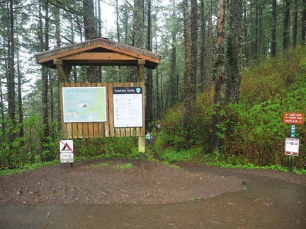 Trailhead kiosk in the park.