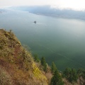 Beacon Rock is barely visible from this viewpoint on the Cape Horn Trail