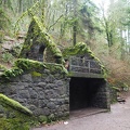 The stone house is always popular with hikers.