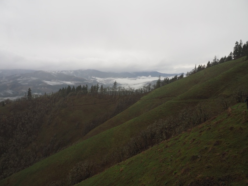 The trail follows the open slopes with a fairly consistent grade.