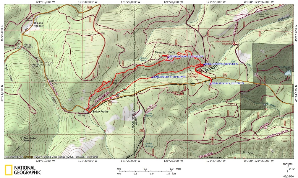 Fivemile Butte Lookout Route OR