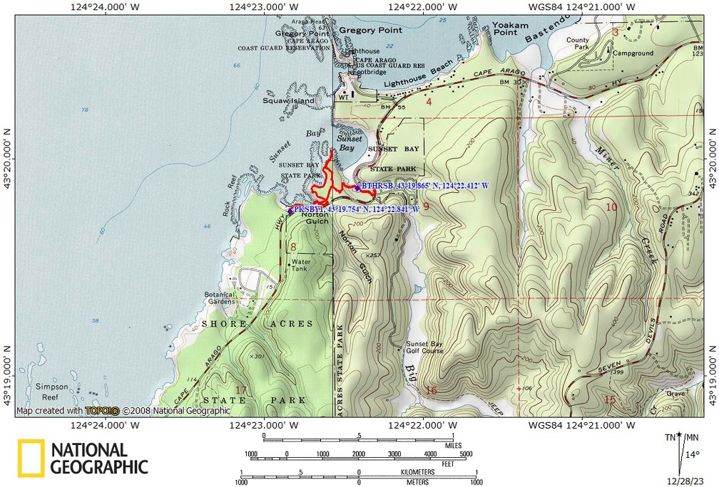 Sunset Bay Route OR