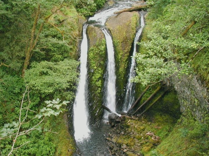 Triple Falls on the Oneonta Trail in the Columbia River Gorge.