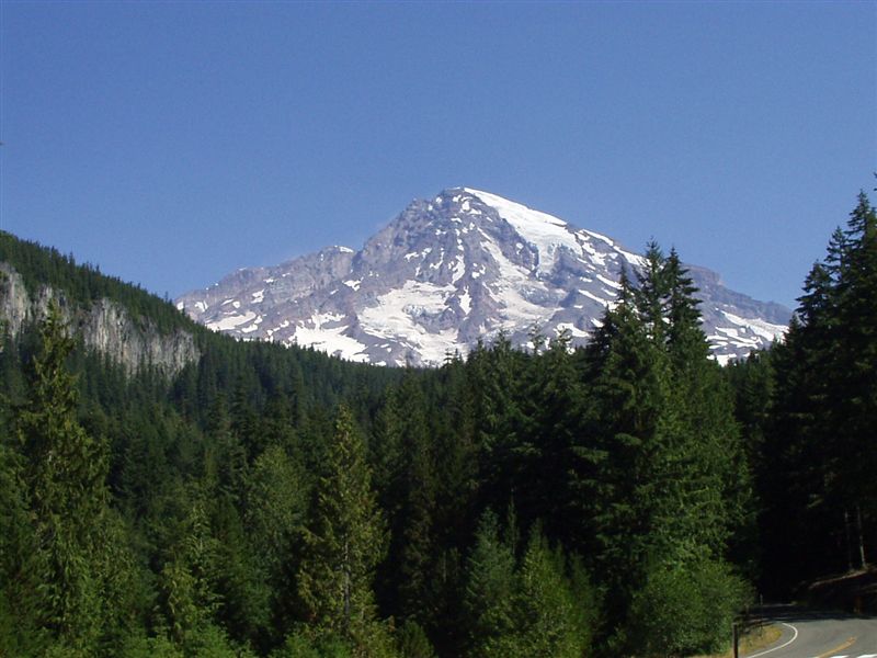 A view taken from the porch of the National Park Inn.